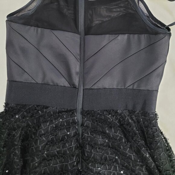 Milly Sheer Racerback Top and Sequined Skirt Party Dress in Black - Picture 6 of 7
